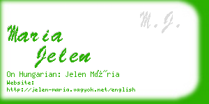 maria jelen business card